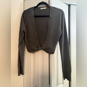 OAK + FORT Charcoal Knit Sweater, 5% Silk